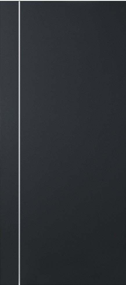 Nova Glam Pro 003 Soft Black Laminated Modern Door Slab - Doors and Beyond