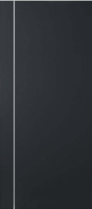 Nova Glam Pro 003 Soft Black Laminated Modern Door Slab - Doors and Beyond
