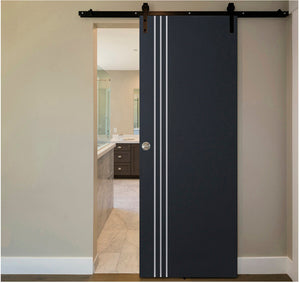Nova Glam Pro 004 Soft Black Laminated Modern Barn Door - Doors and Beyond