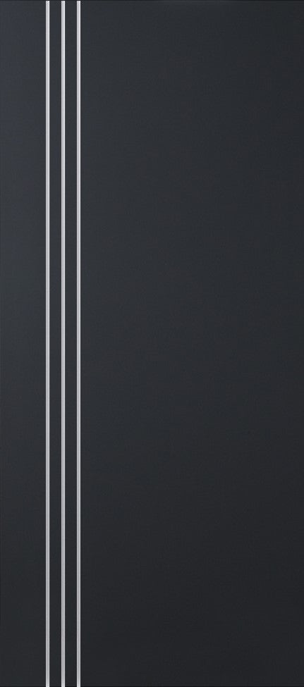 Nova Glam Pro 004 Soft Black Laminated Modern Door Slab - Doors and Beyond