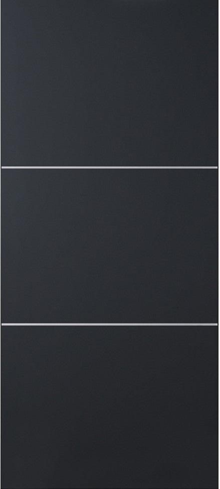 Nova Glam Pro 006 Soft Black Laminated Modern Door Slab - Doors and Beyond