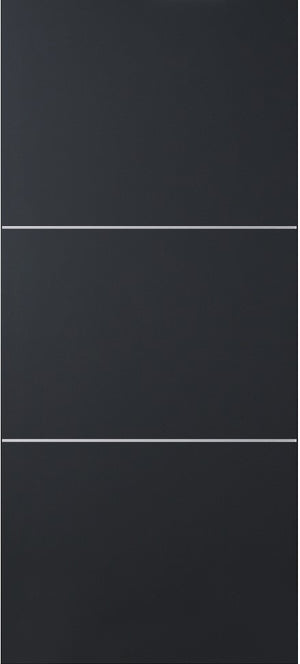 Nova Glam Pro 006 Soft Black Laminated Modern Door Slab - Doors and Beyond