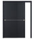 Nova Glam Pro 007 Soft Black Laminated Modern Bypass Door - Doors and Beyond