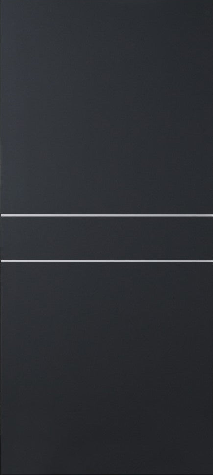 Nova Glam Pro 008 Soft Black Laminated Modern Door Slab - Doors and Beyond