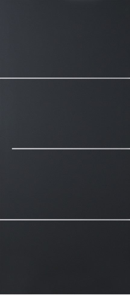 Nova Glam Pro 009 Soft Black Laminated Modern Door Slab - Doors and Beyond