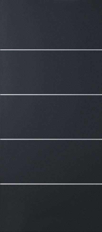 Nova Glam Pro 010 Soft Black Laminated Modern Door Slab - Doors and Beyond