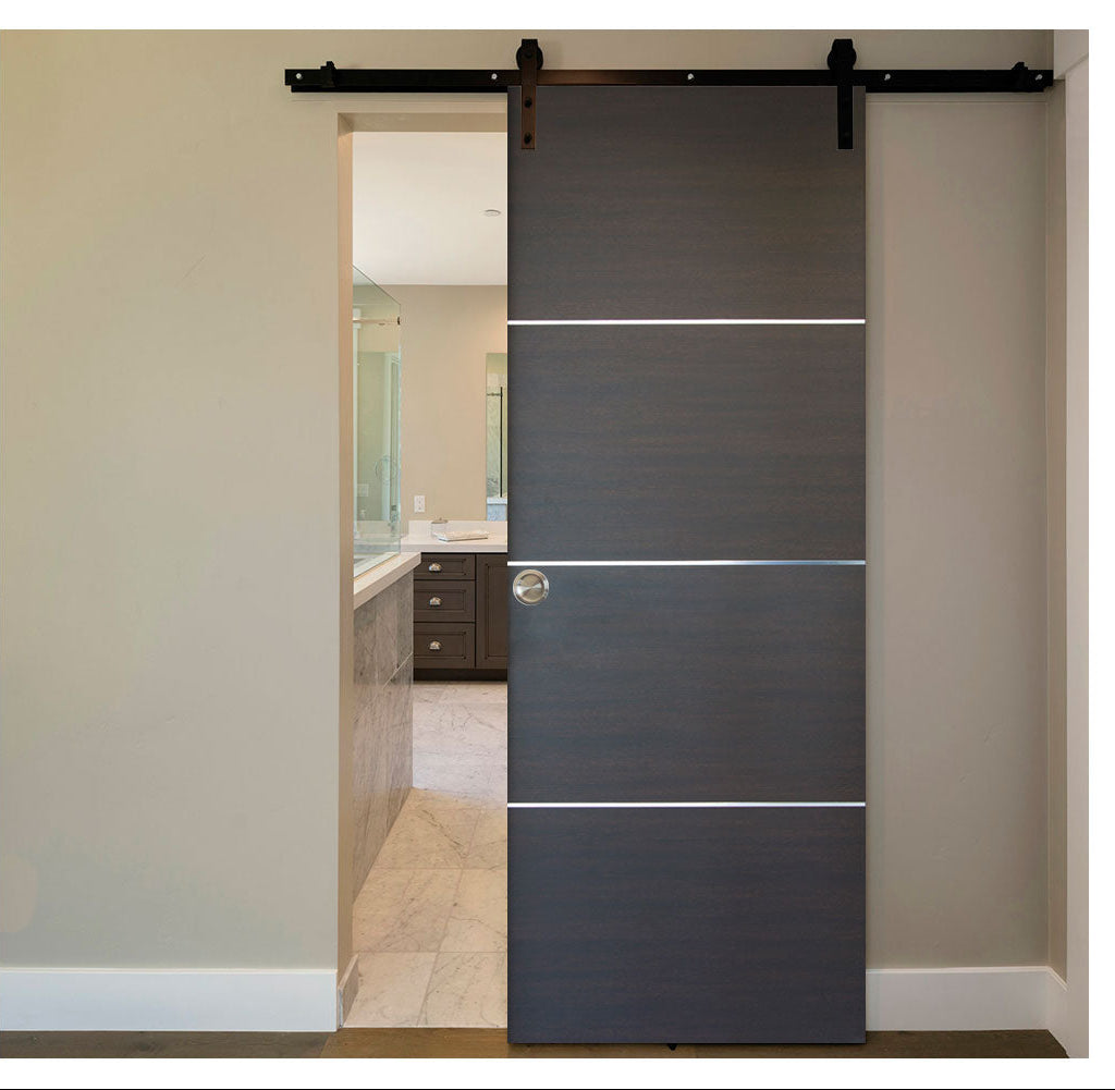 Nova HG008 Japan Oak Laminated Modern Barn Door - Doors and Beyond