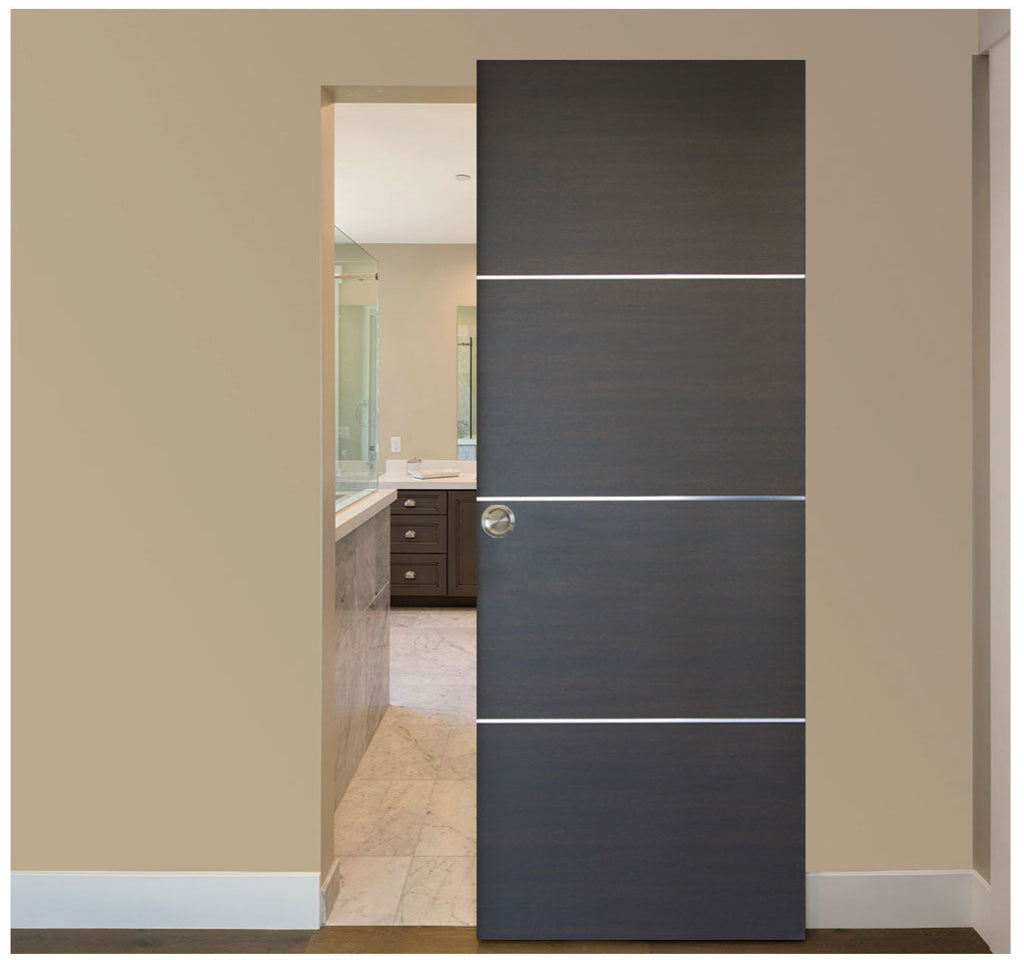 Nova HG008 Japan Oak Laminated Modern Magic Door - Doors and Beyond