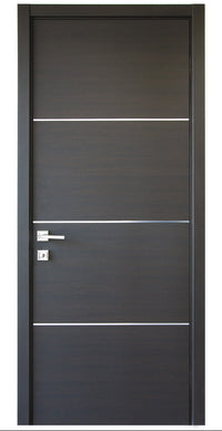 Nova HG008 Japan Oak Laminated Modern Single Pre-Hung Door - Doors and Beyond