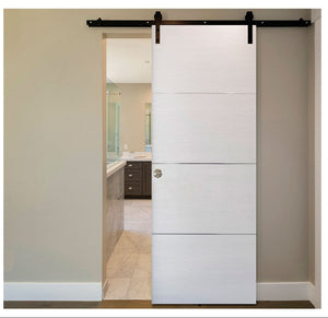 Nova HG008 White Wenge Laminated Modern Barn Door - Doors and Beyond