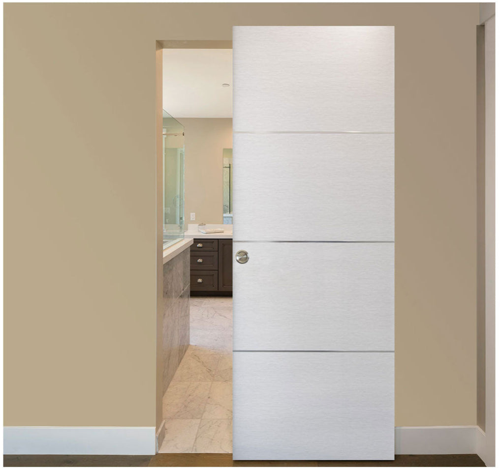 Nova HG008 White Wenge Laminated Modern Magic Door - Doors and Beyond