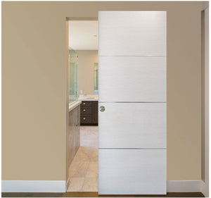 Nova HG008 White Wenge Laminated Modern Magic Door - Doors and Beyond