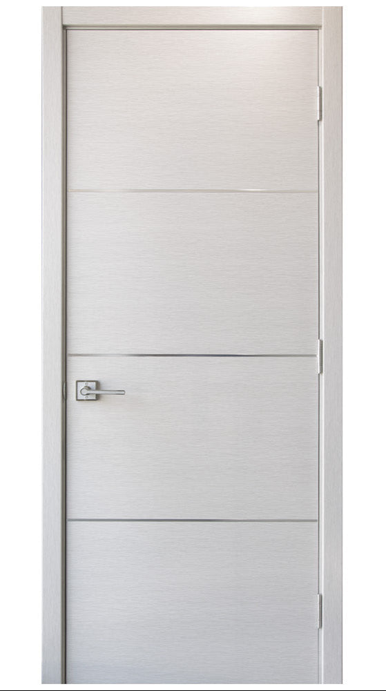 Nova HG008 White Wenge Laminated Modern Single Pre-Hung Door - Doors and Beyond