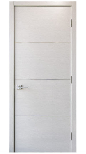 Nova HG008 White Wenge Laminated Modern Single Pre-Hung Door - Doors and Beyond