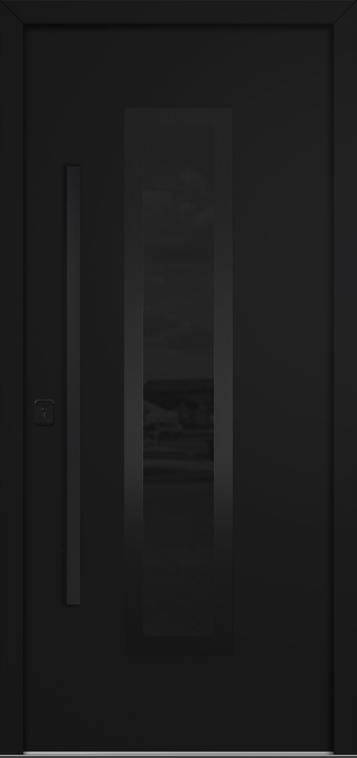 Nova Inox S1 Modern Exterior Single Door 36x80 Black Stainless Steel - Black - Doors and Beyond