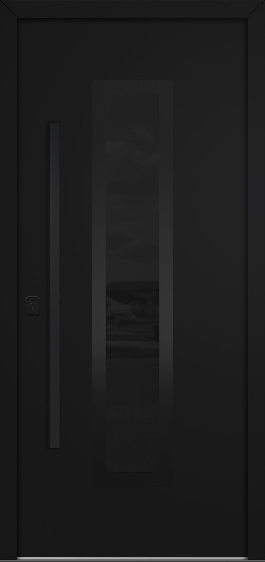 Nova Inox S1 Modern Exterior Single Door 36x80 Black Stainless Steel - Black - Doors and Beyond