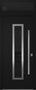 Nova Inox S1 Modern Exterior Single Door 36x80 with Transom - Unit Size 38 x 95 1/2”- Black