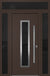 Nova Inox S1 Modern Exterior Single Door 36x80 with 2 Sidelight and Transom - Unit 62x95 1/2 - Brown