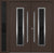 Nova Inox S1  Modern Exterior Double Door W/ (1) 12