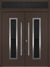 Nova Inox S1 Modern Exterior Double Door 72x80 with Transom - Unit 74x95 1/2 - Brown