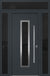 Nova Inox S1 Modern Exterior Single Door 36x80 with 2 Sidelight and Transom - Unit 62x95 1/2 - Gray