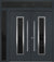 Nova Inox S1 Modern Exterior Double Door 72x80 W/ (1) 12