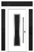 Nova Inox S1 Modern Exterior Single Door 36x80 with 2 Sidelight and Transom - Unit 62x95 1/2 - White