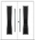 Nova Inox S1 Modern Exterior Double Door 72x80 - Unit 74x81 1/2 - White