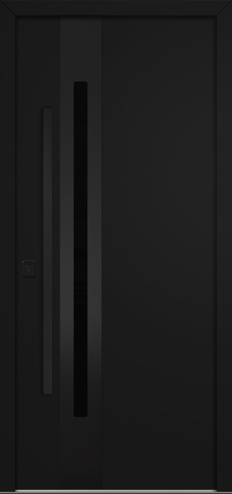 Nova Inox S2 Modern Exterior Single Door 36x80 Black Stainless Steel - Black - Doors and Beyond