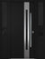 Nova Inox S2 Modern Exterior Single Door W/ (2) 12