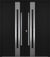 Nova Inox S2 Modern Exterior Double Door 72x80 - Unit 74x81 1/2 - Black