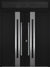 Nova Inox S2 Modern Exterior Double Door 72x80 with Transom - Unit 74x95 1/2 - Black