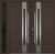 Nova Inox S2  Modern Exterior Double Door W/ (1) 12