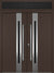 Nova Inox S2 Modern Exterior Double Door 72x80 with Transom - Unit 74x95 1/2 - Brown