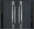 Nova Inox S2 Modern Exterior Double Door W/ (2) 12