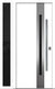 Nova Inox S2 Modern Exterior Single Door W/ (1) 12