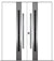Nova Inox S2 Modern Exterior Double Door 72x80 - Unit 74x81 1/2 - White