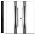 Nova Inox S2  Modern Exterior Double Door W/ (1) 12