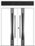 Nova Inox S2 Modern Exterior Double Door 72x80 with Transom - Unit 74x95 1/2 - White