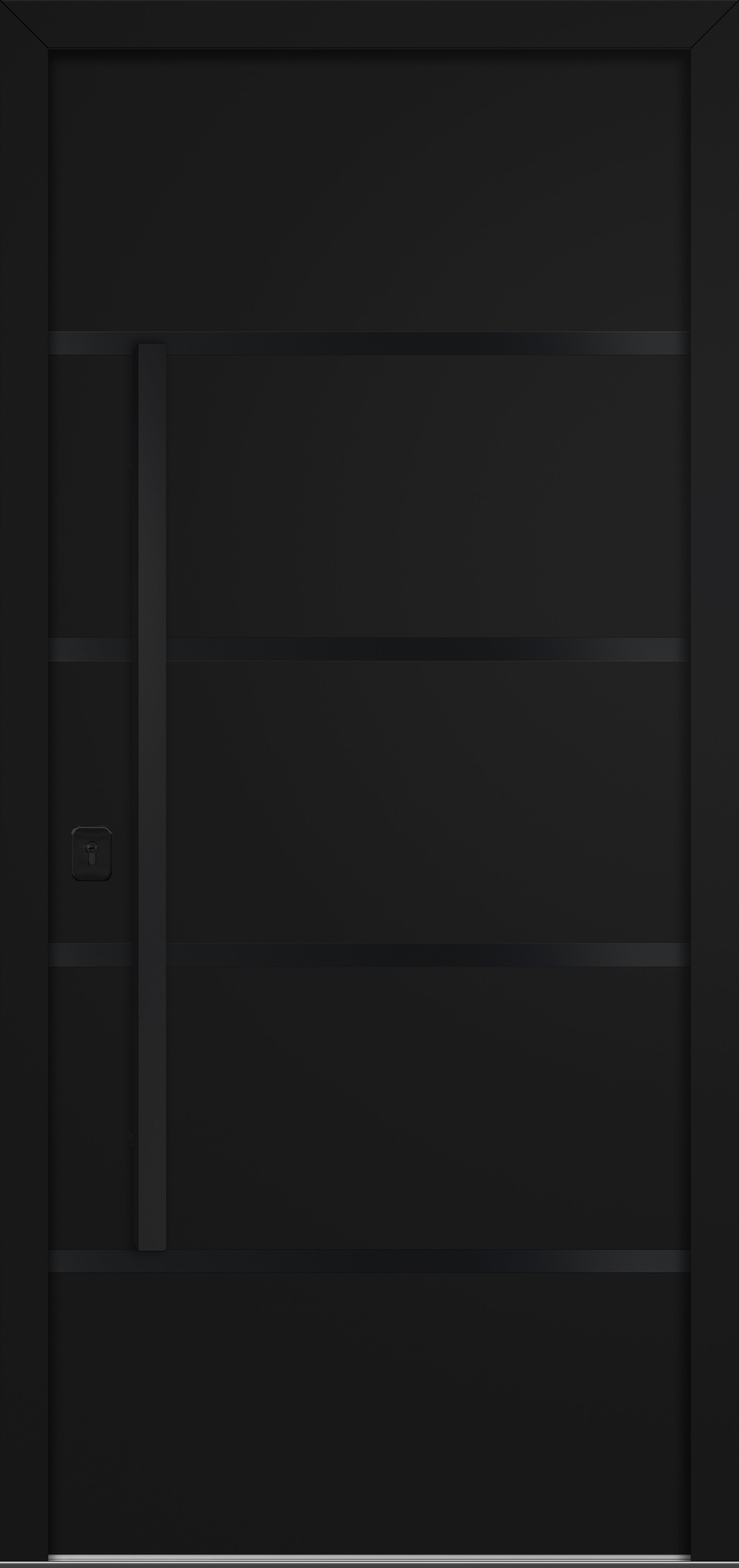 Nova Inox S3 Modern Exterior Single Door 36x80 Black Stainless Steel - Black