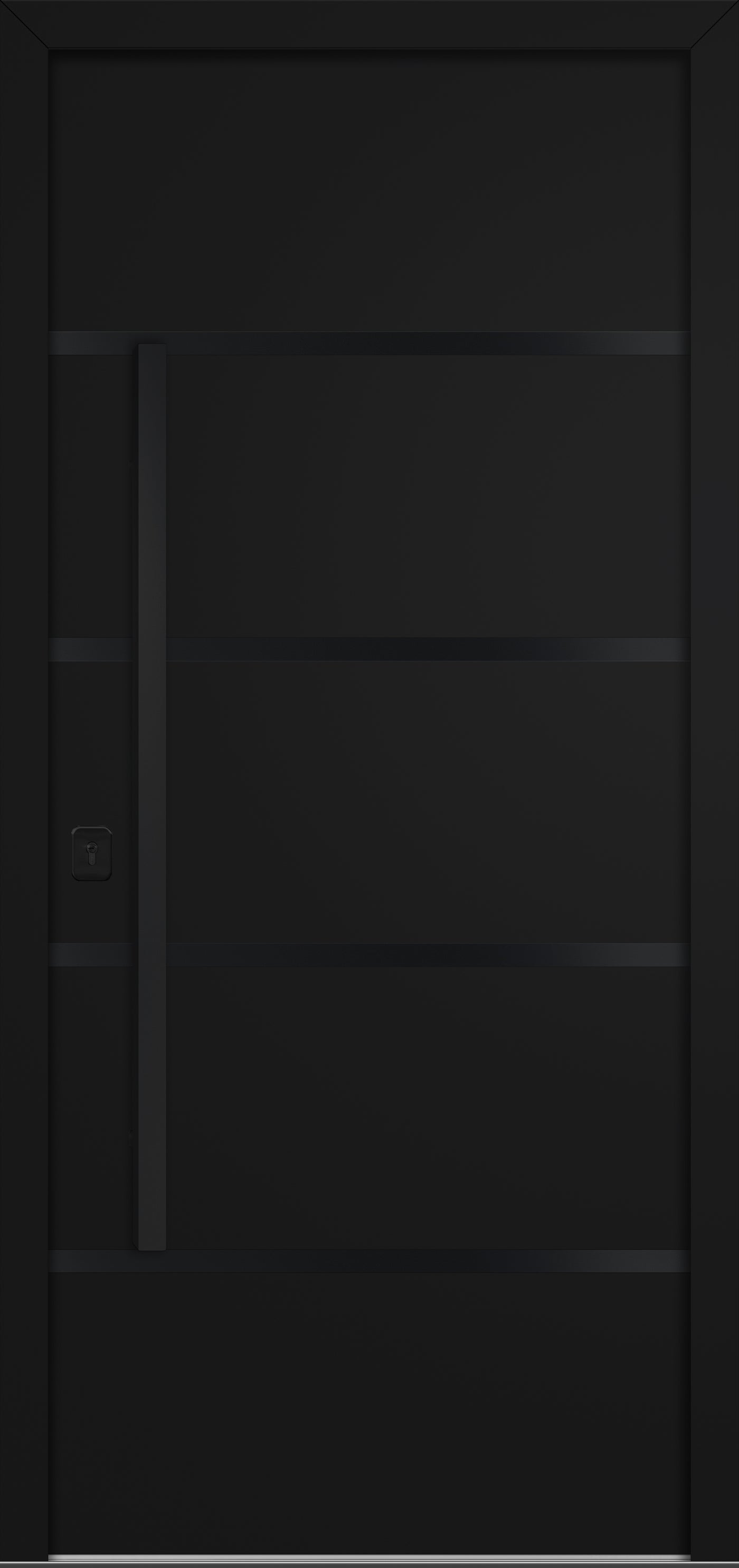 Nova Inox S3 Modern Exterior Single Door 36x80 Black Stainless Steel - Black - Doors and Beyond
