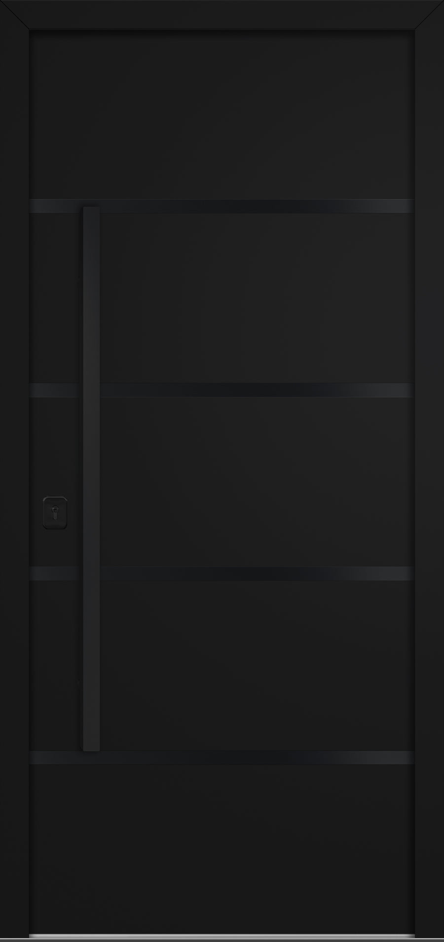 Nova Inox S3 Modern Exterior Single Door 36x80 Black Stainless Steel - Black - Doors and Beyond