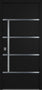 Modern Exterior Single Pre-Hung Door - Black - S3