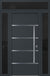 Nova Inox S3 Modern Exterior Single Door 36x80 with 2 Sidelight and Transom - Unit 62x95 1/2 - Gray