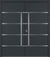 Nova Inox S3 Modern Exterior Double Door 72x80 - Unit 74x81 1/2 - Gray