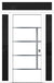 Nova Inox S3 Modern Exterior Single Door 36x80 with 2 Sidelight and Transom - Unit 62x95 1/2 - White