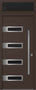 Nova Inox S4 Modern Exterior Single Door 36x80 with Transom - Unit Size 38 x 95 1/2”- Brown