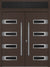 Nova Inox S4 Modern Exterior Double Door 72x80 with Transom - Unit 74x95 1/2 - Brown