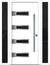 Nova Inox S4 Modern Exterior Single Door W/ (2) 12