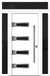 Nova Inox S4 Modern Exterior Single Door 36x80 with 2 Sidelight and Transom - Unit 62x95 1/2 - White